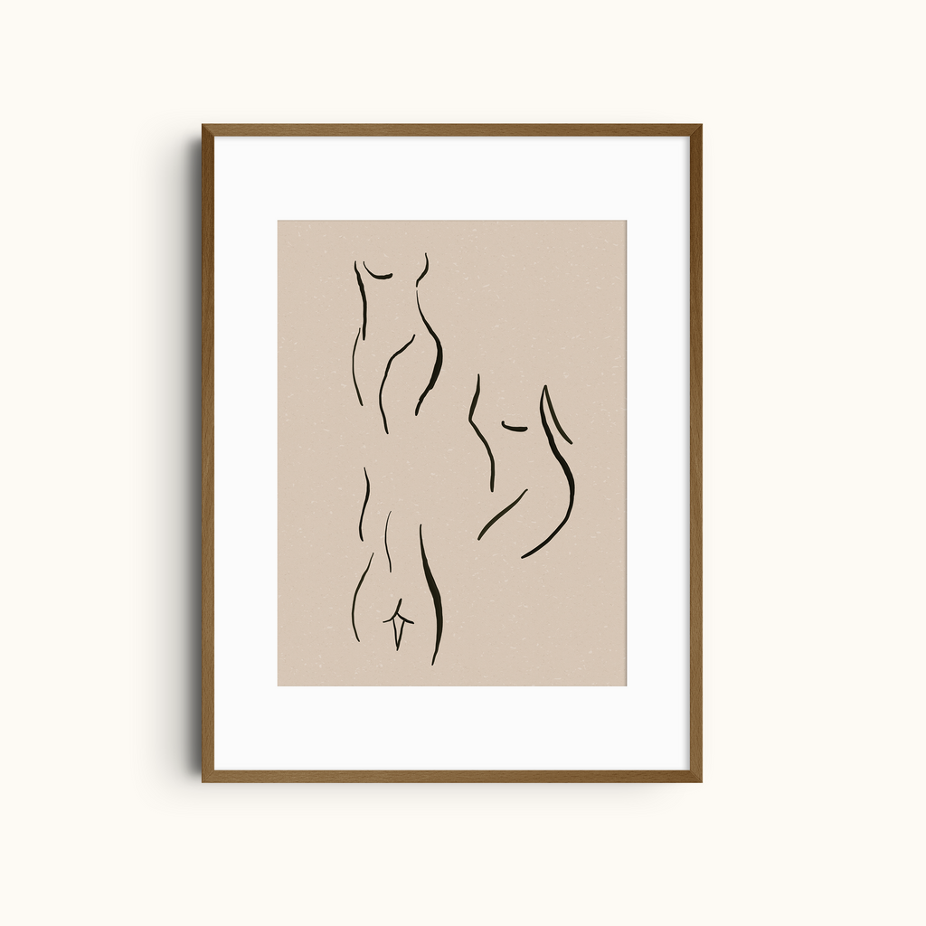 Body Language | Minimalist Female Line Art Print
