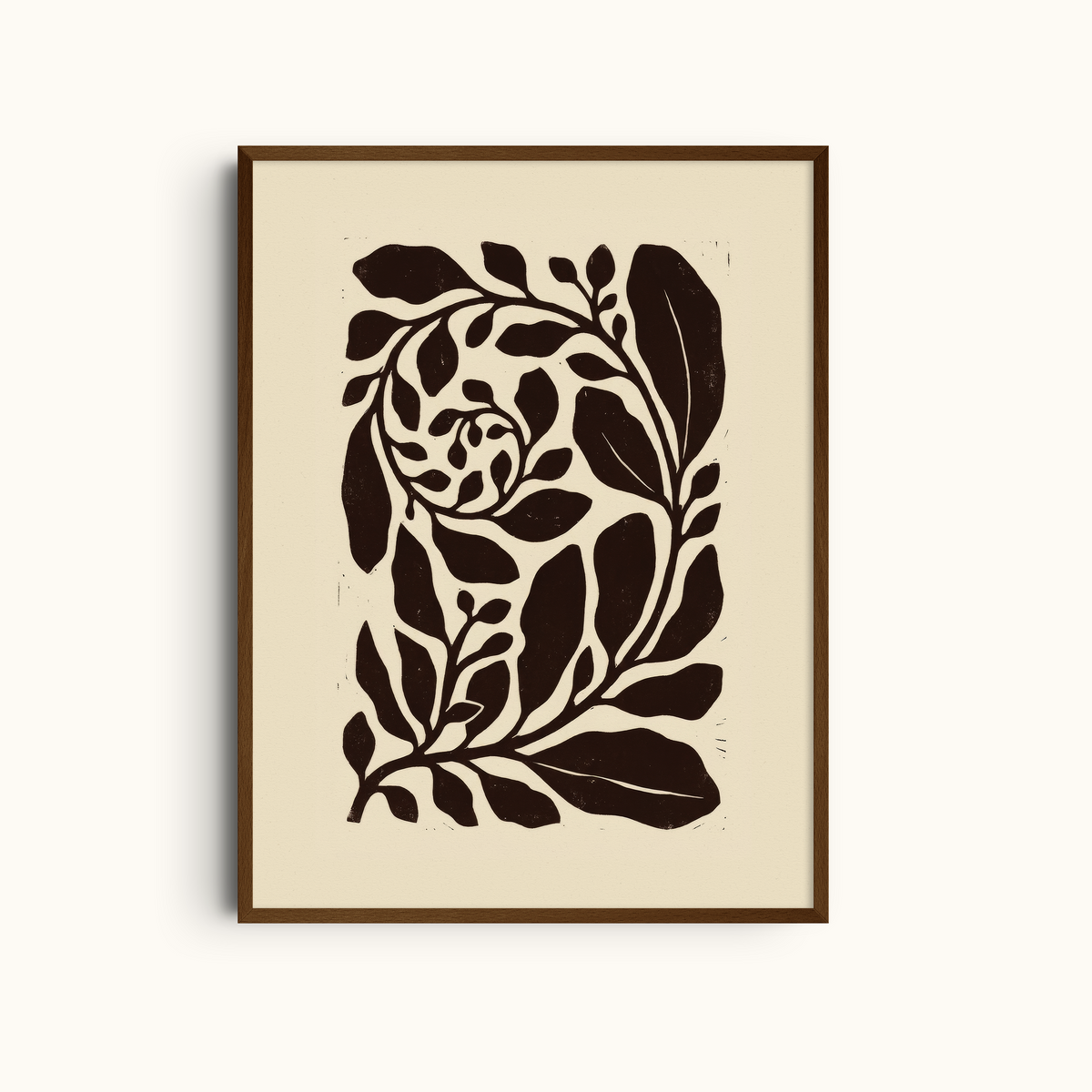 Botanical Rhythm | Organic Linocut Wall Art