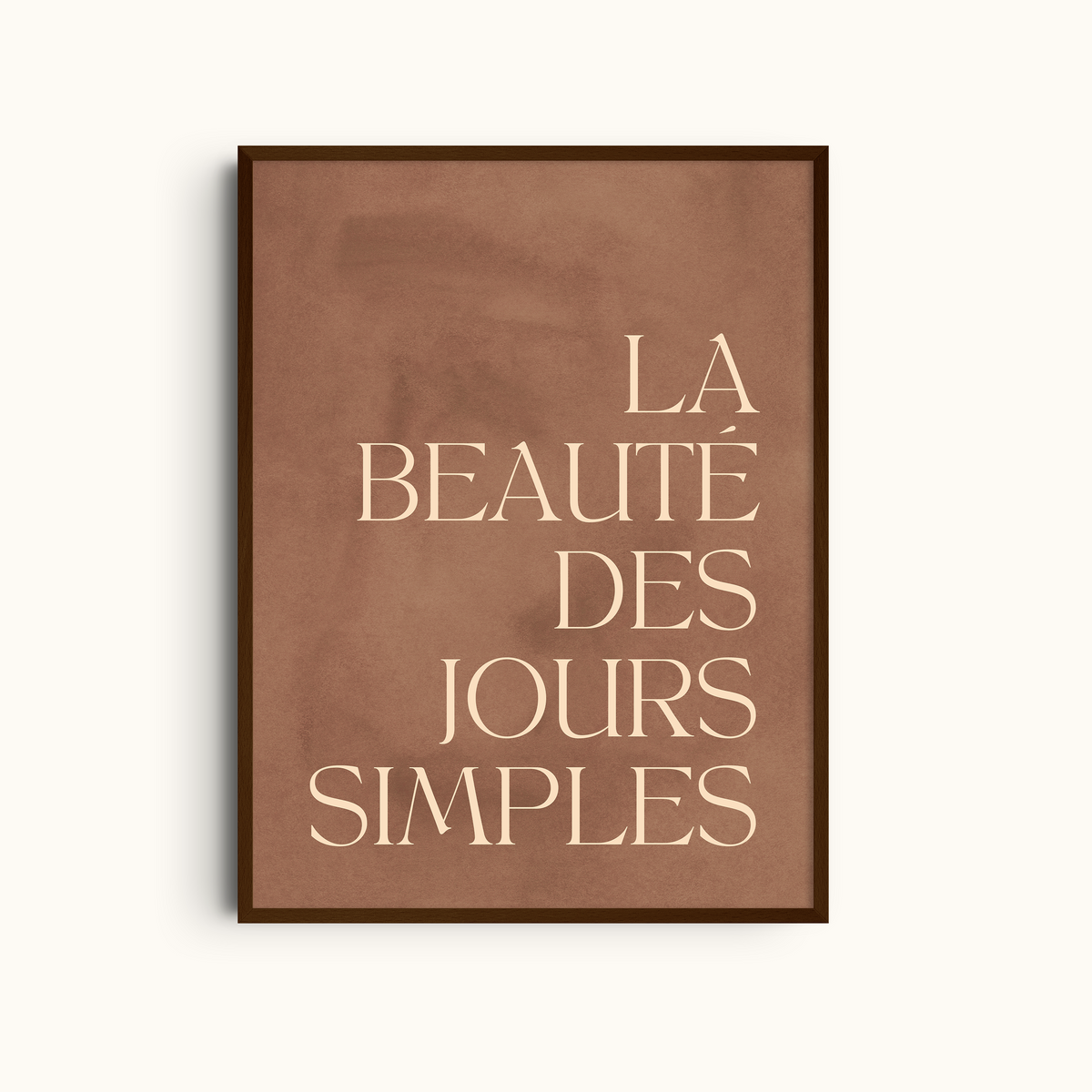 La Beauté des Jours Simples | Minimalist French Typography Print