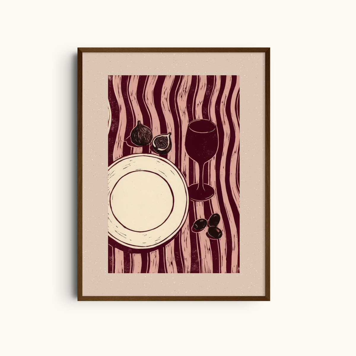 Wine & Figs | Still Life Art Print