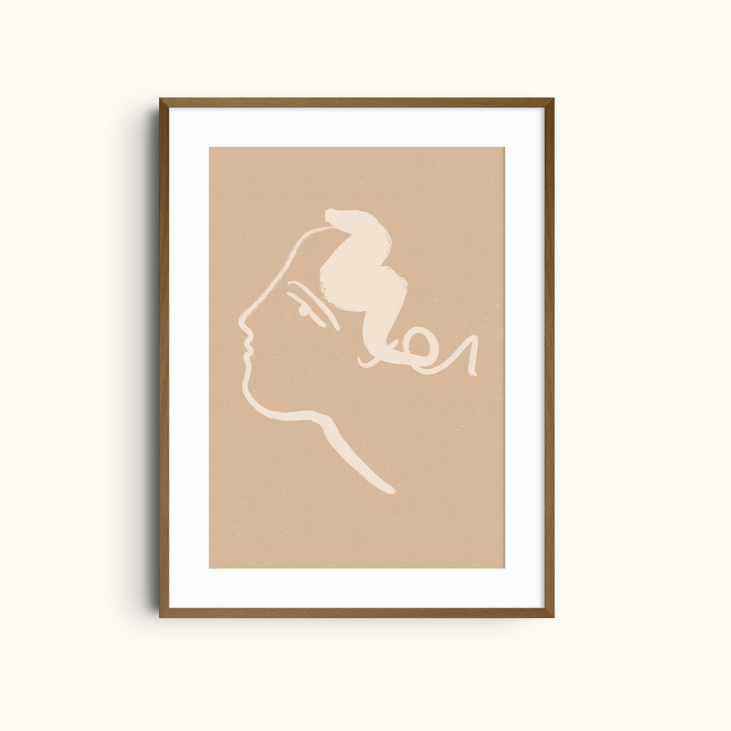 La Muse | Minimalist Female Portrait Art Print