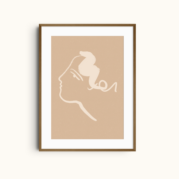 La Muse | Minimalist Female Portrait Art Print