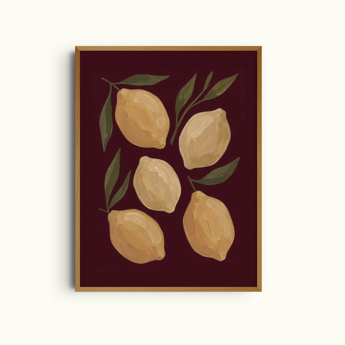 Five Lemons | Mediterranean Art Print