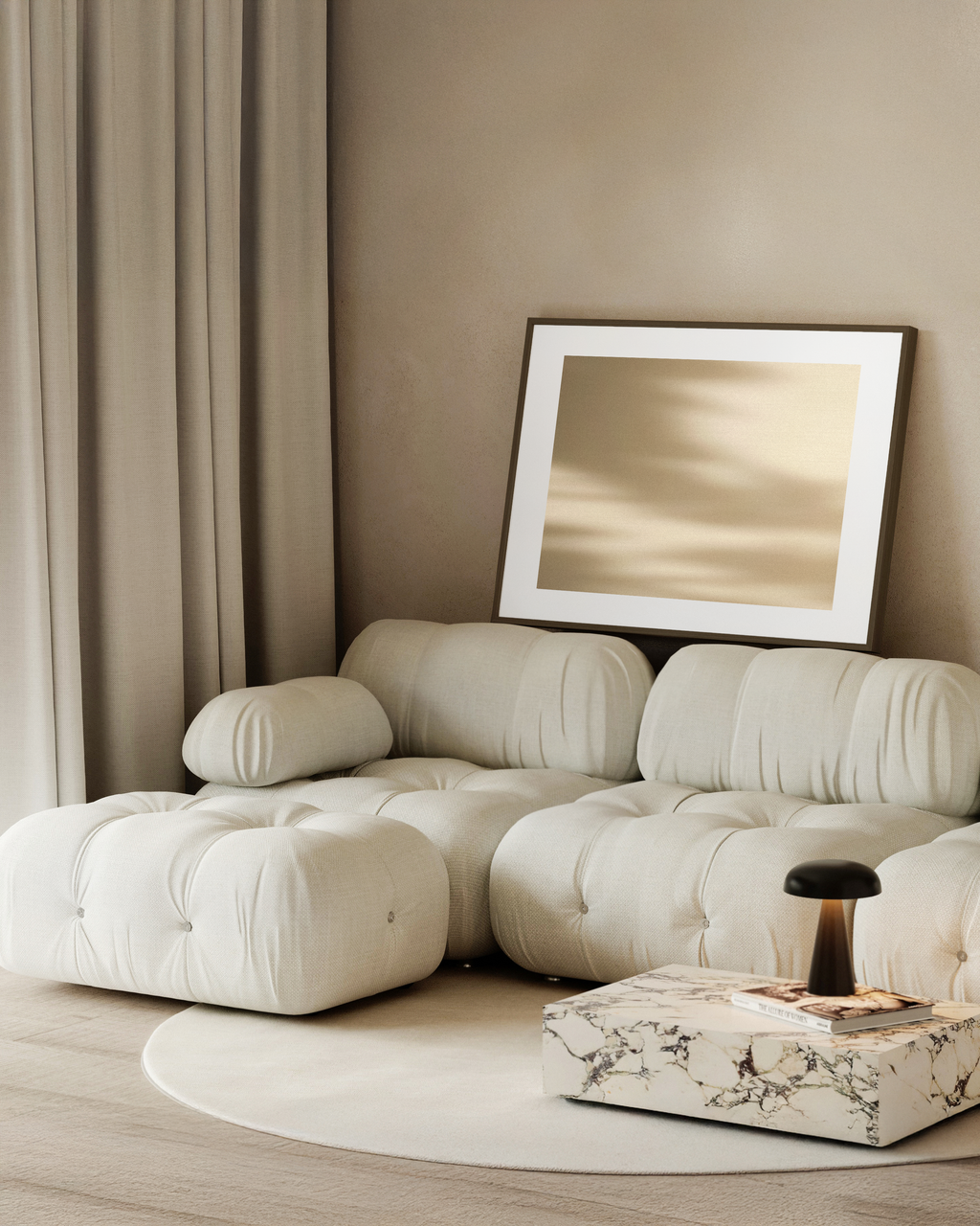 Ivory Layers | Minimalist Art Print