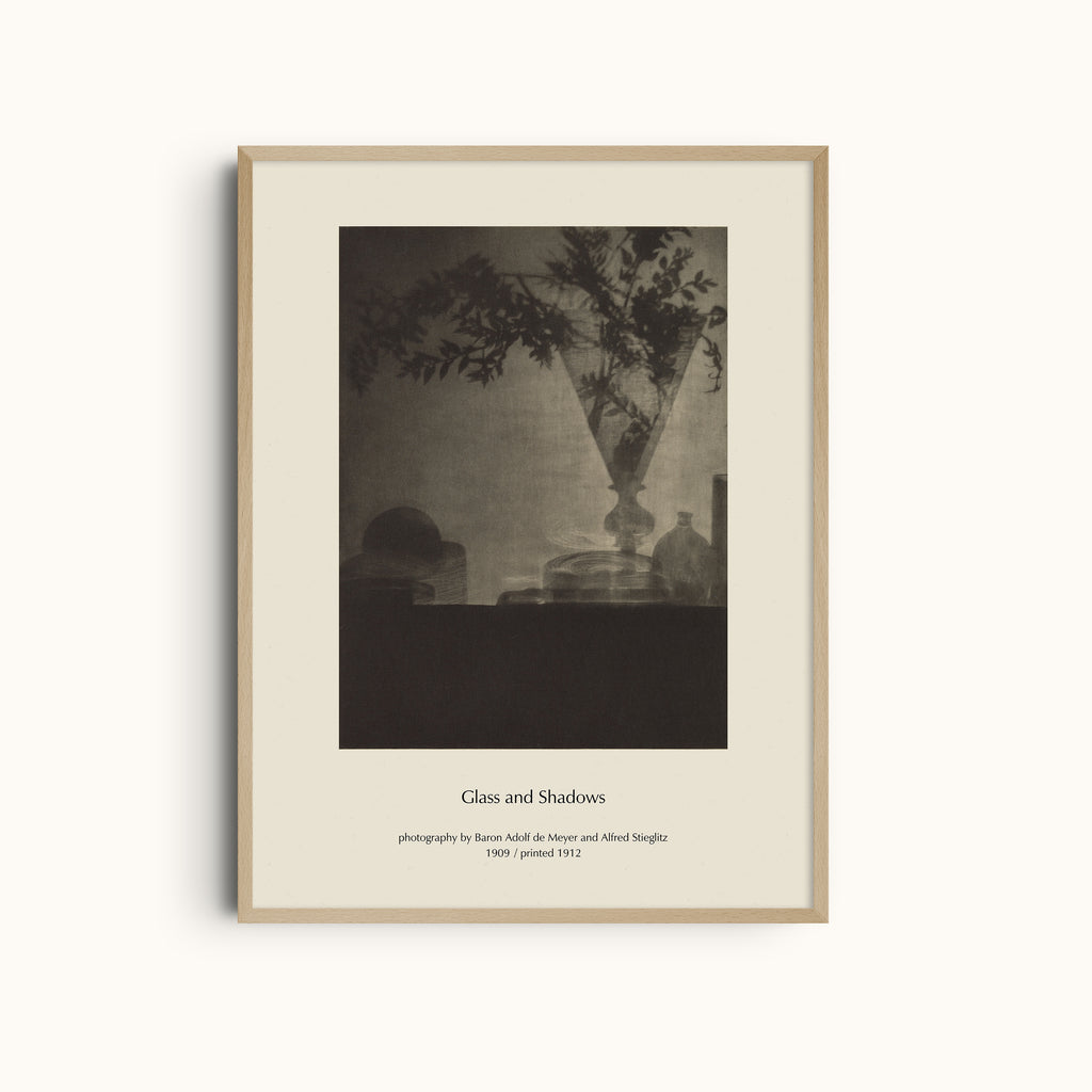 Glass and Shadows | Vintage Still Life Photography Minimalist Wall Art Print