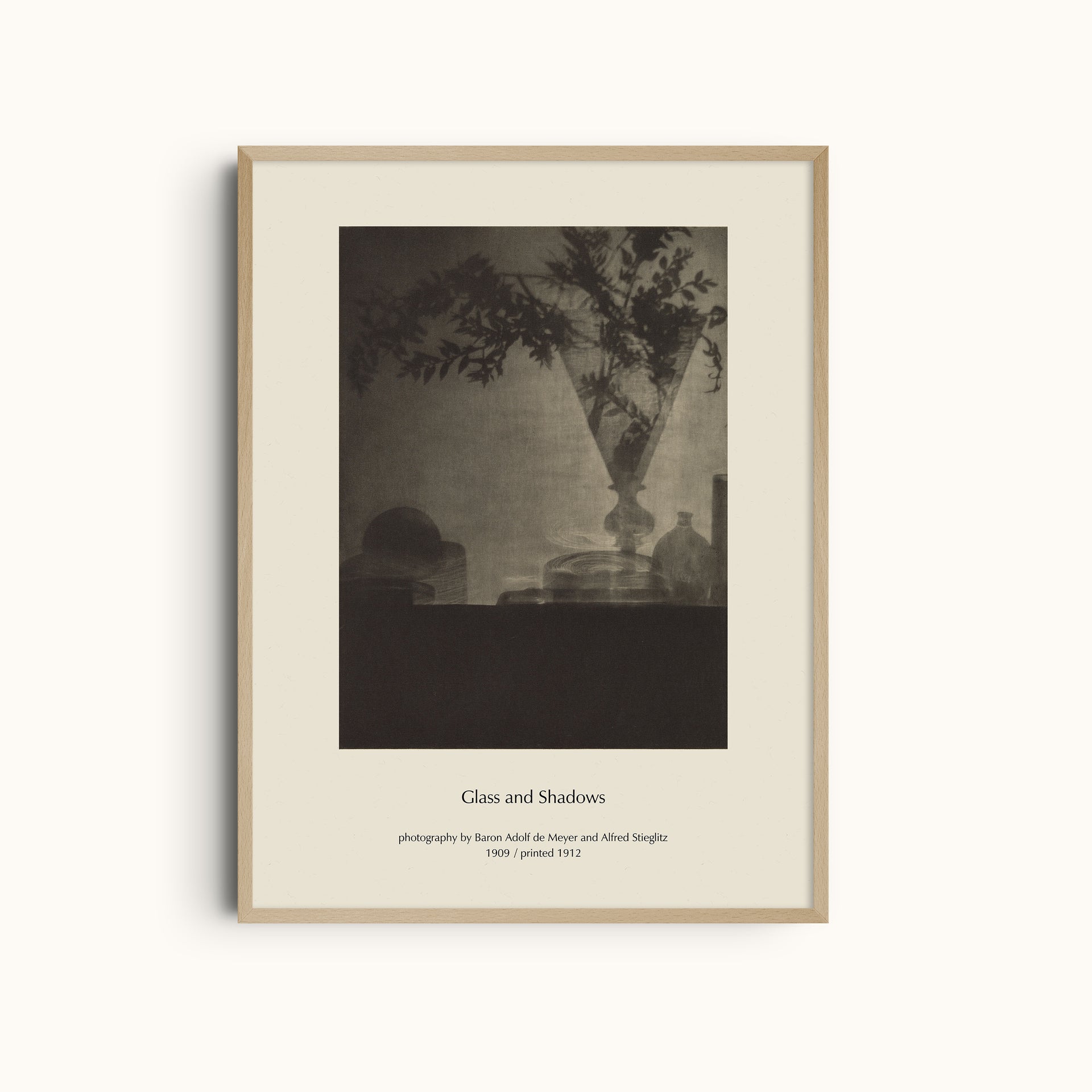 Glass and Shadows | Vintage Still Life Photography Minimalist Wall Art Print