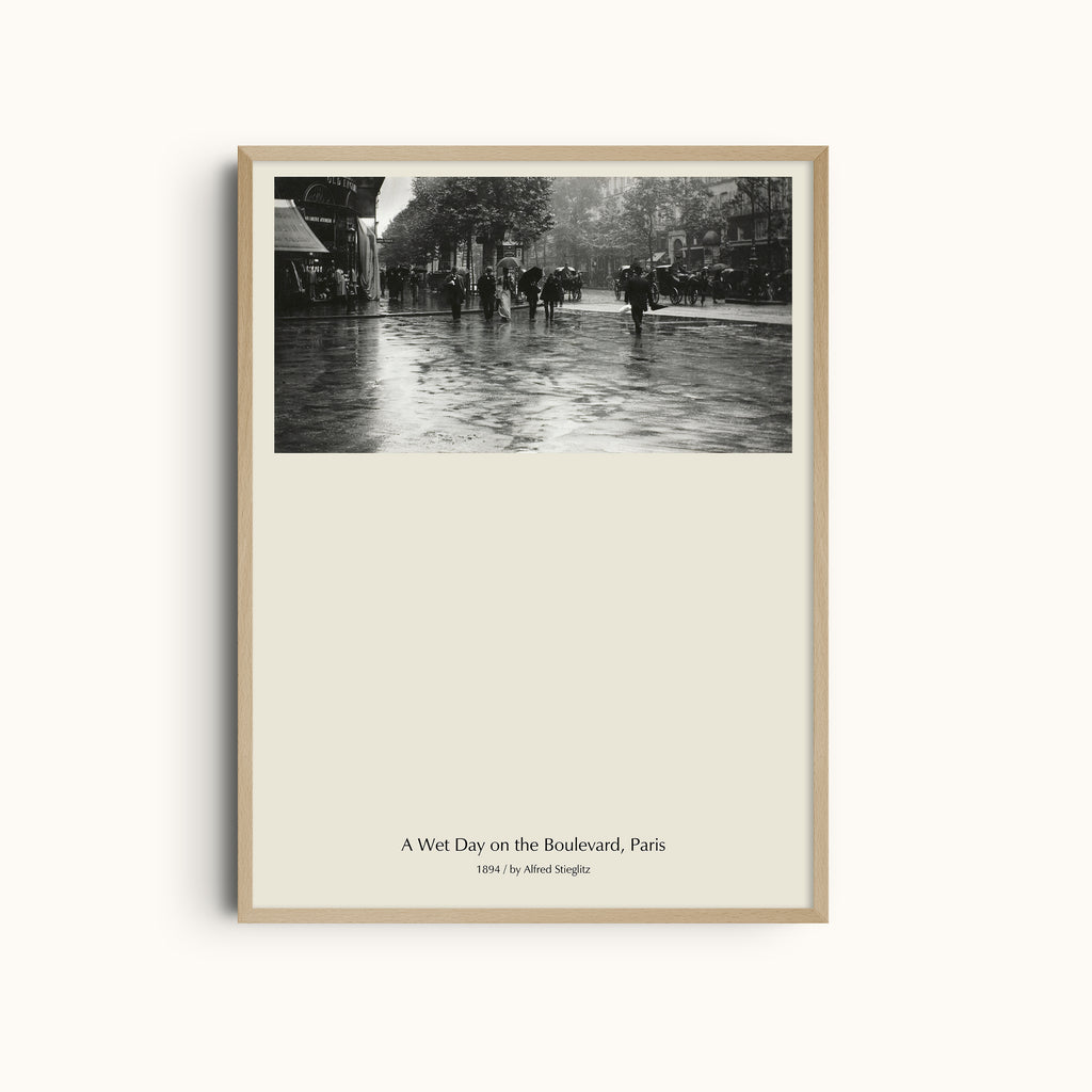 A Wet Day on the Boulevard |  Black and White Photography