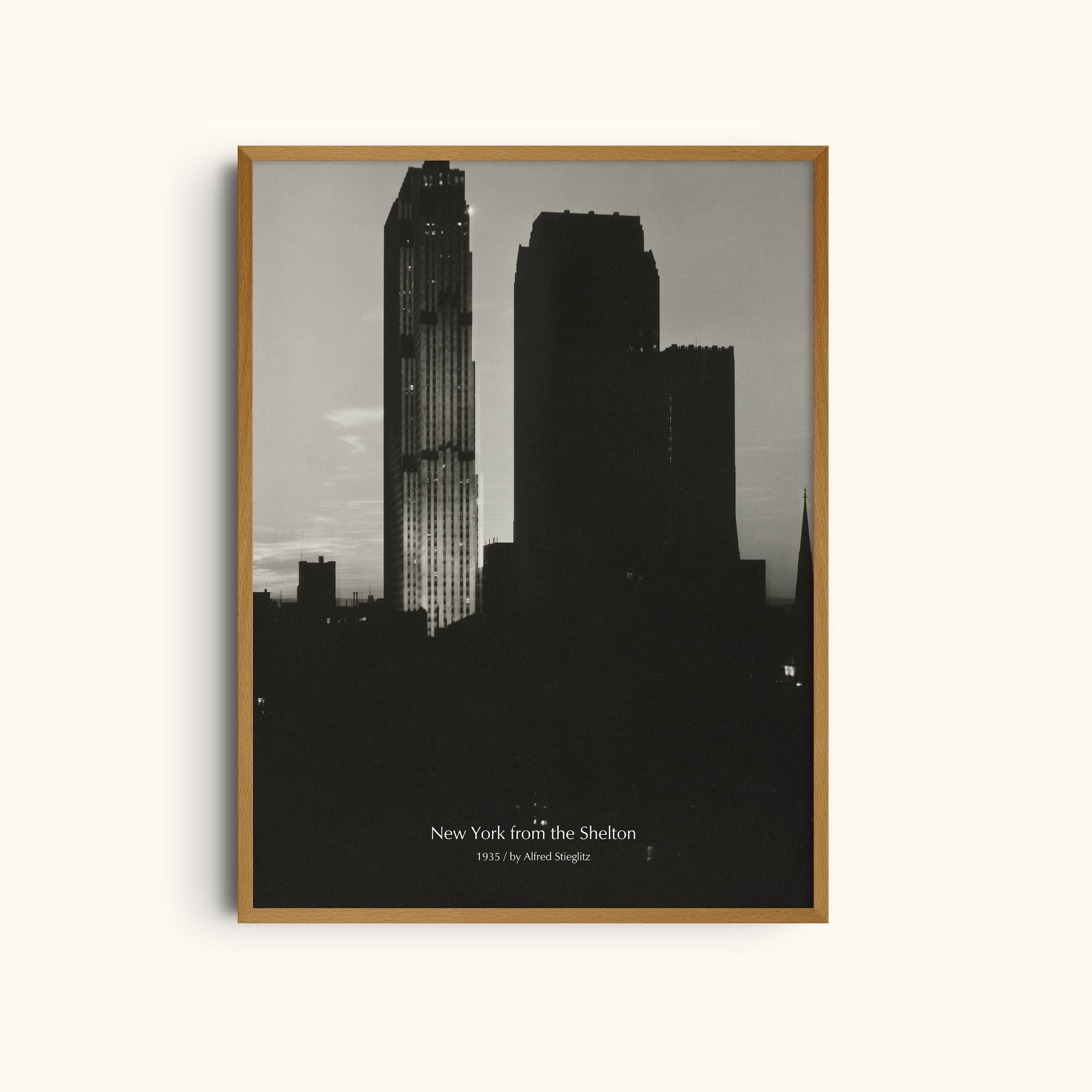 New York from the Shelton | Vintage City Photography Minimalist Wall Art Print