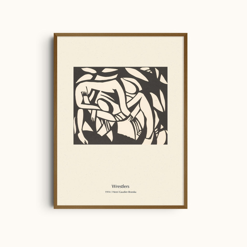 Henri Gaudier-Brzeska Wrestlers Print | Modernist Wall Art