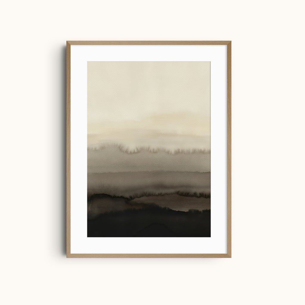 Muted Landscape | Gradient Watercolor Art