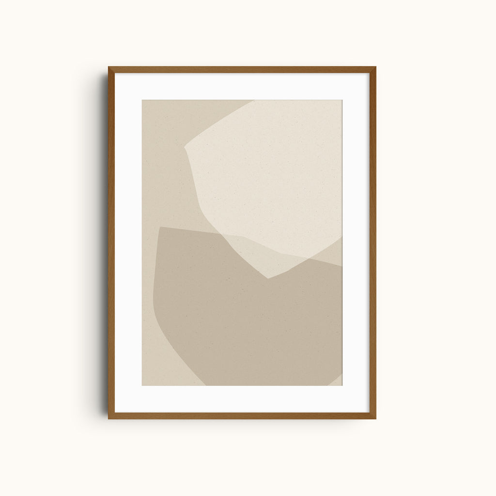 Muted Composition | Beige Blocks Art