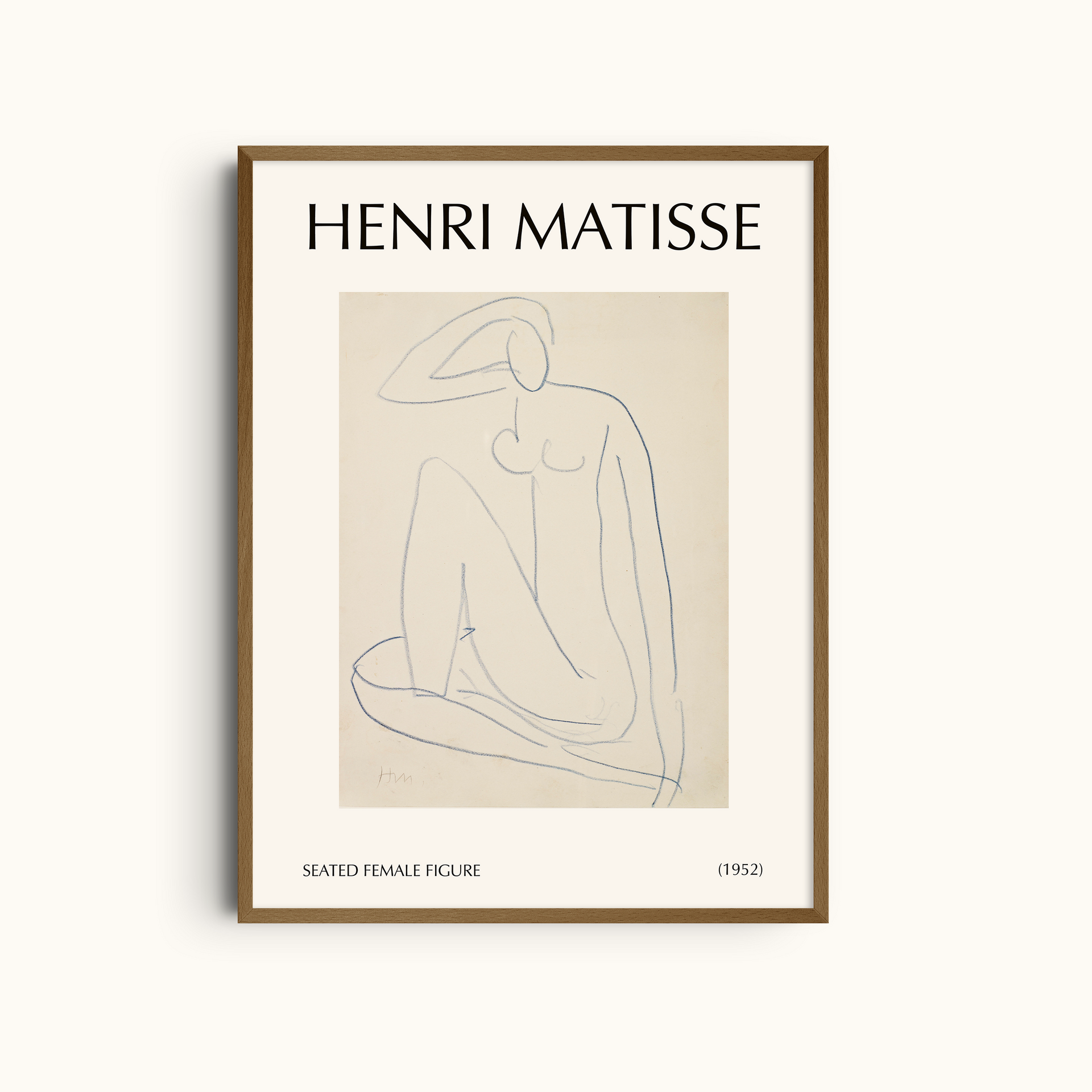 Seated Female Figure Art Print (1952) | Henri Matisse
