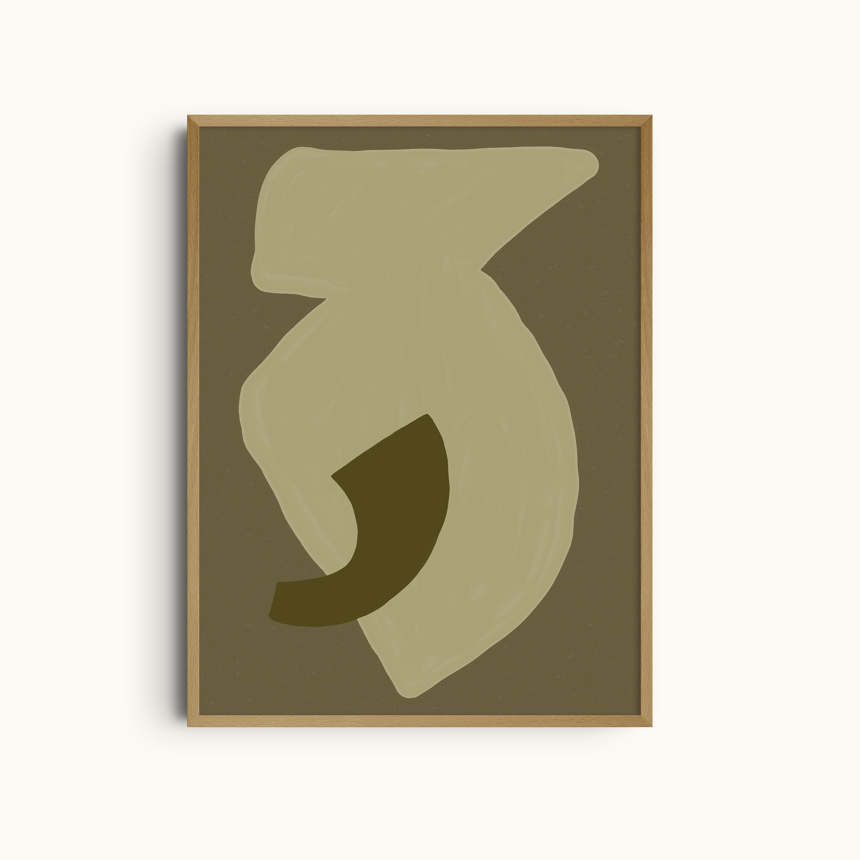Olive Forms | Abstract Art Print
