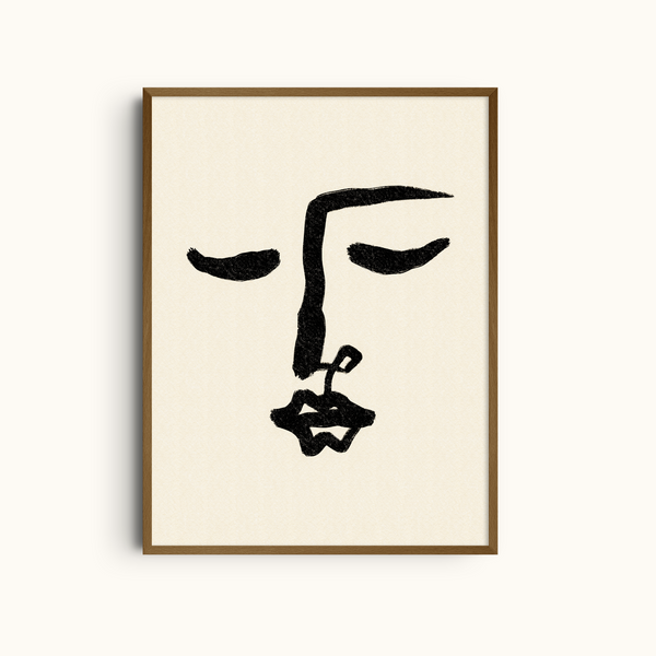 Quiet Within | Abstract Face Art Print