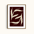 Burgundy Rhythm | Abstract Botanical Art Print