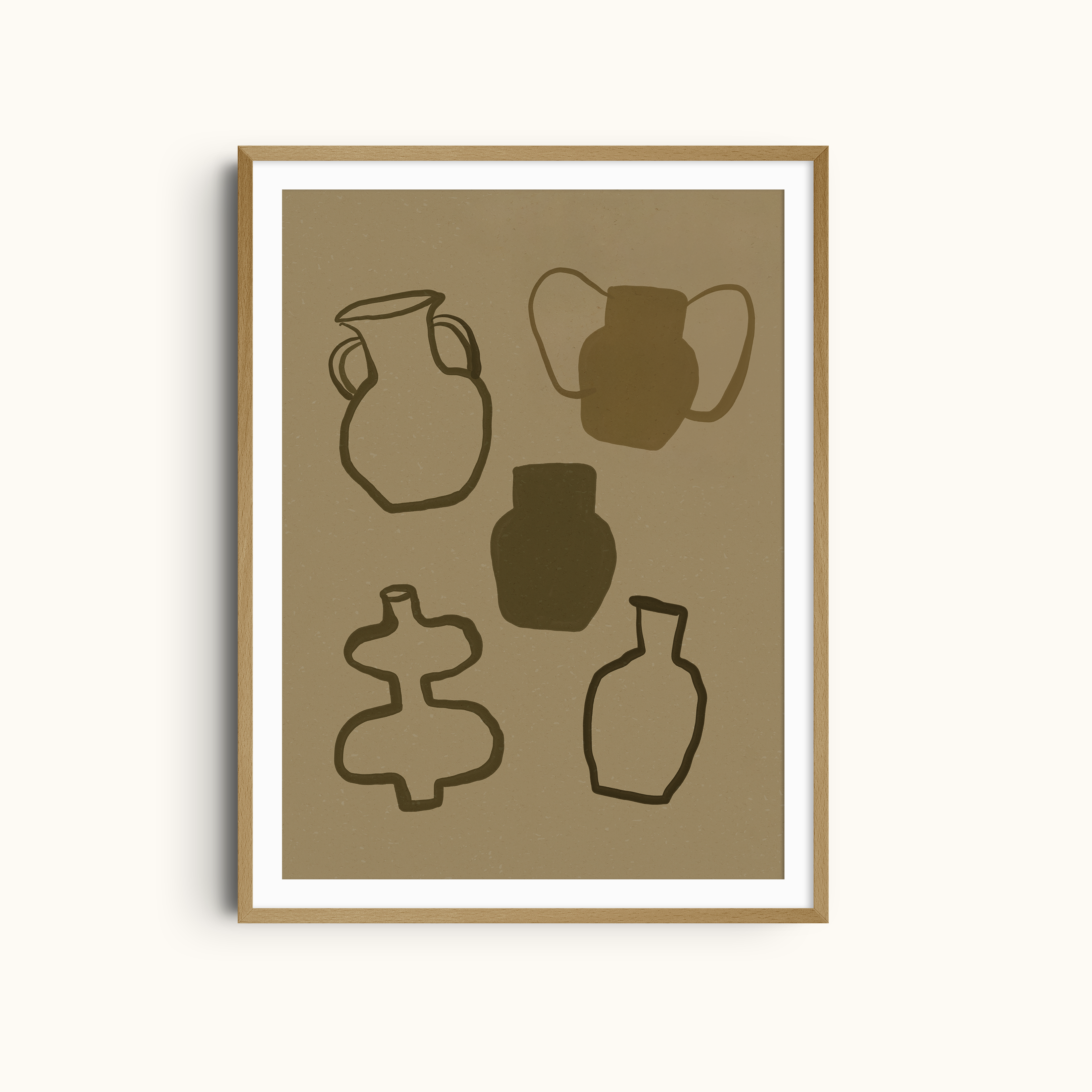 Collected Forms | Abstract Vase Art Print