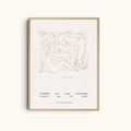 Figurative Line Drawing | Nude Bathers Coastal Art Print by Leo Gestel