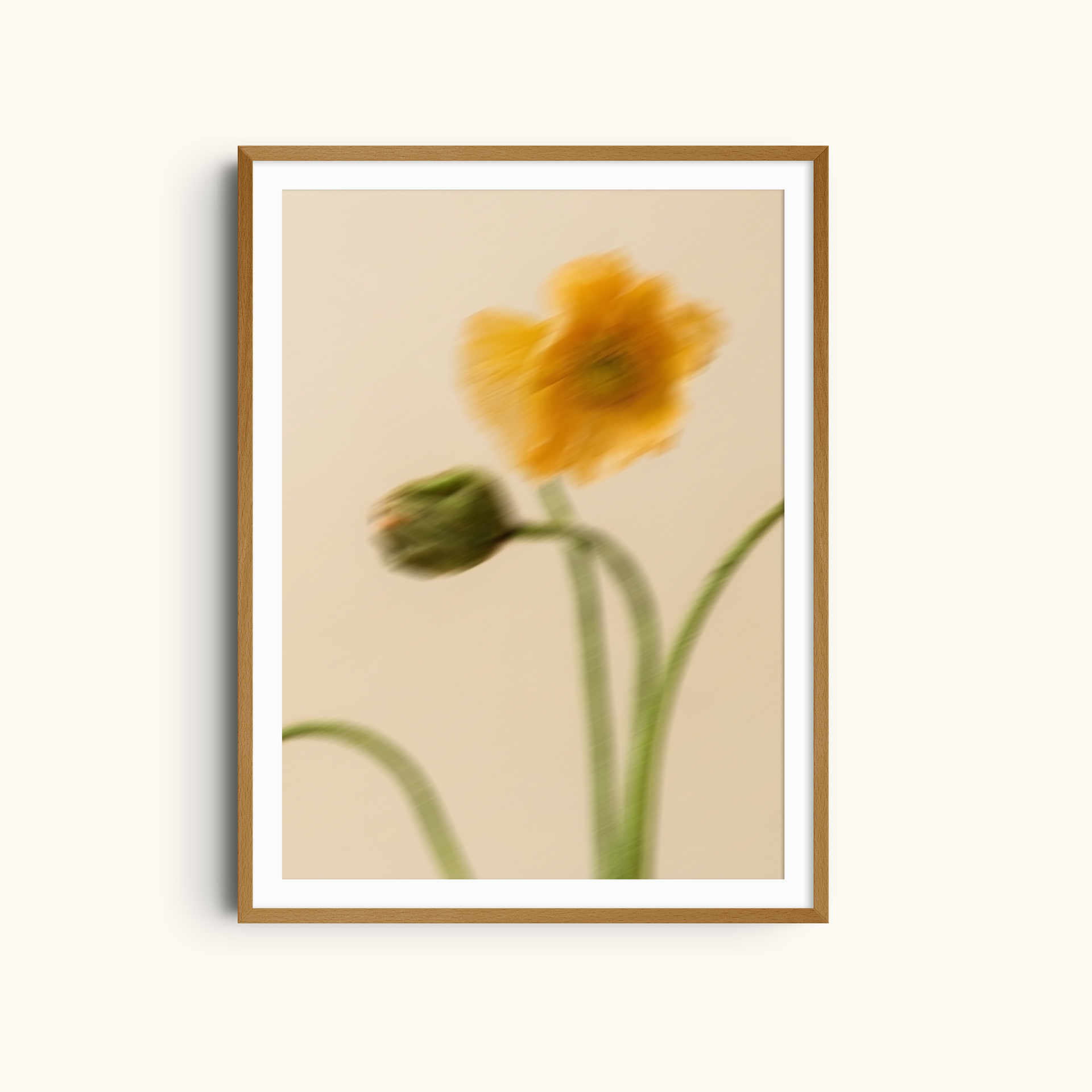 Golden Energy | Dreamlike Flower Composition Print