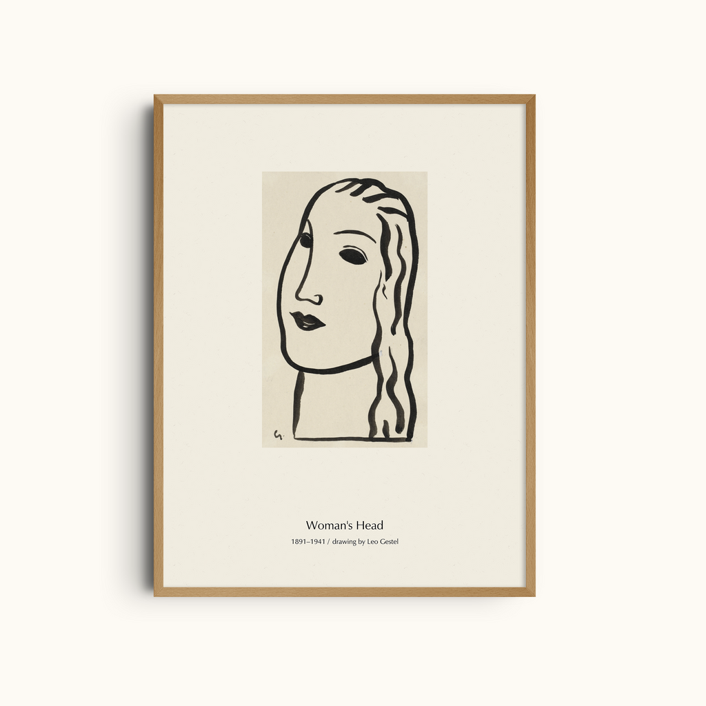 Woman’s Head | Minimalist Line Art Portrait Print