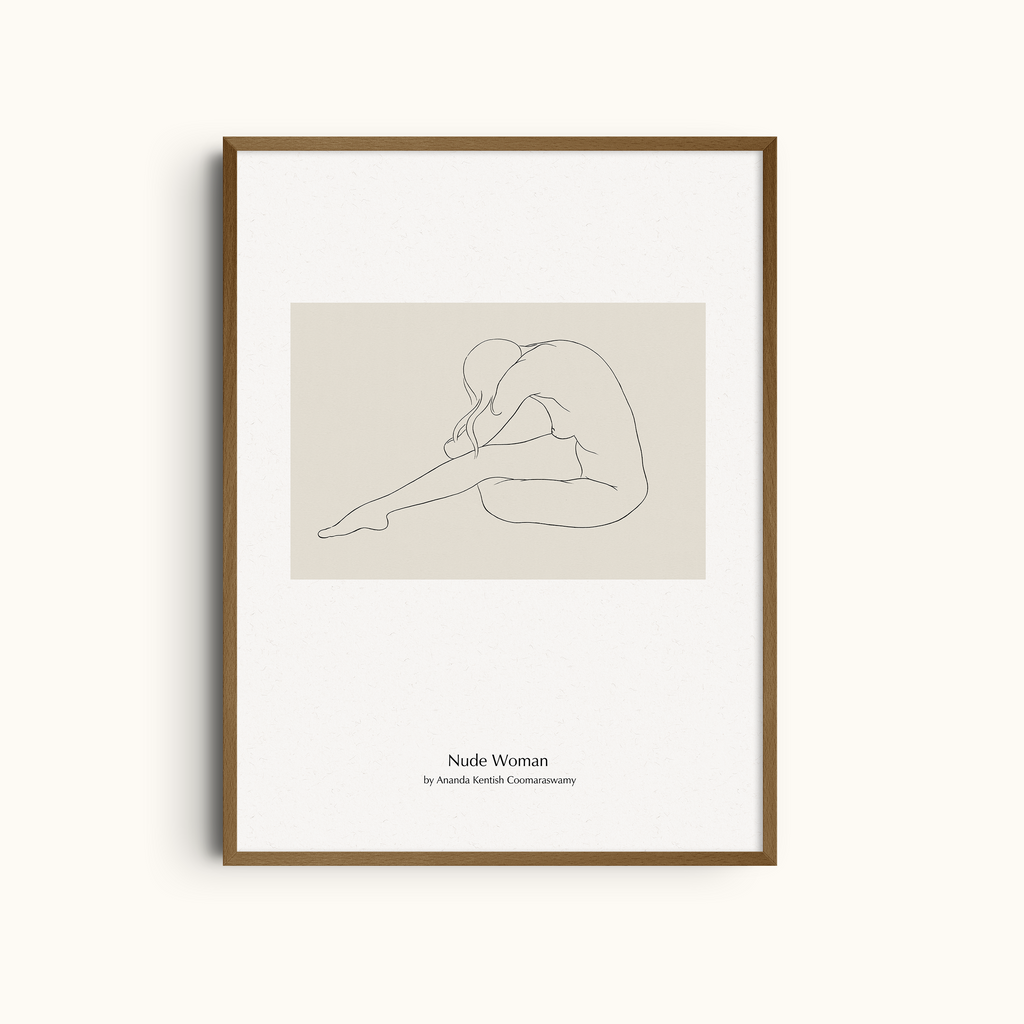 Nude Woman | Minimalist Line Art Figurative Wall Art Print