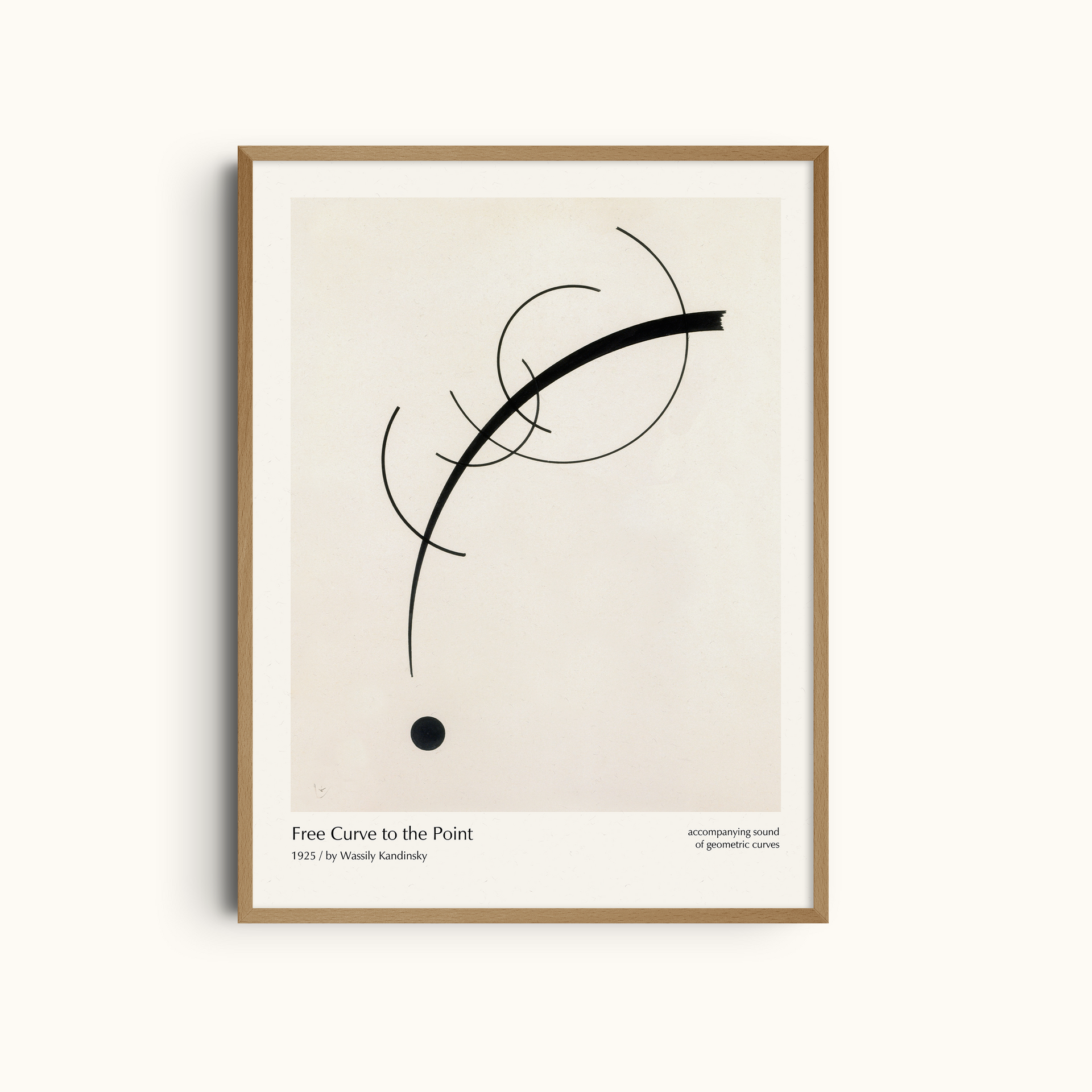Free Curve to the Point by Wassily Kandinsky | Abstract Modern Art Print