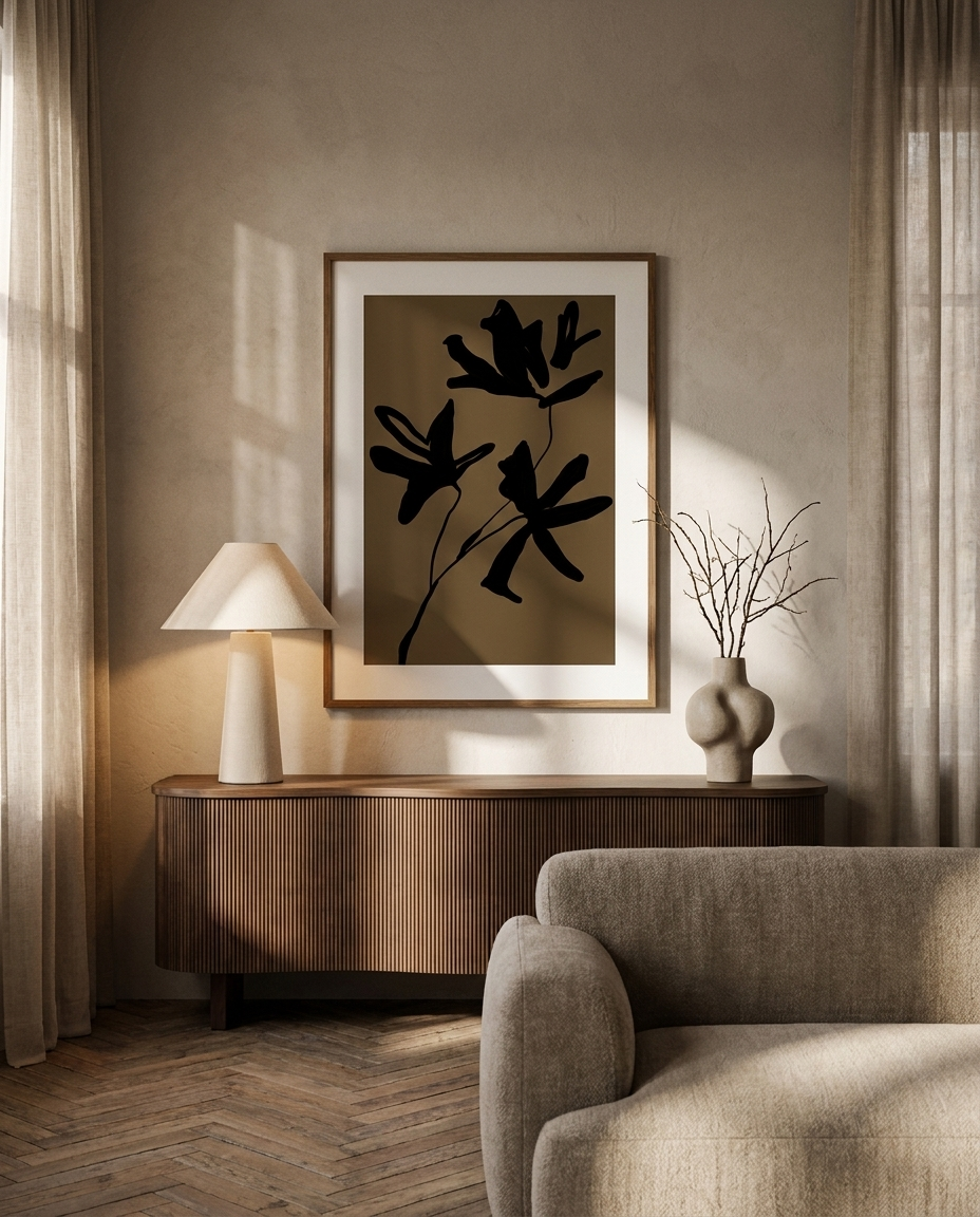 The Night Garden | Abstract Botanical Art Print