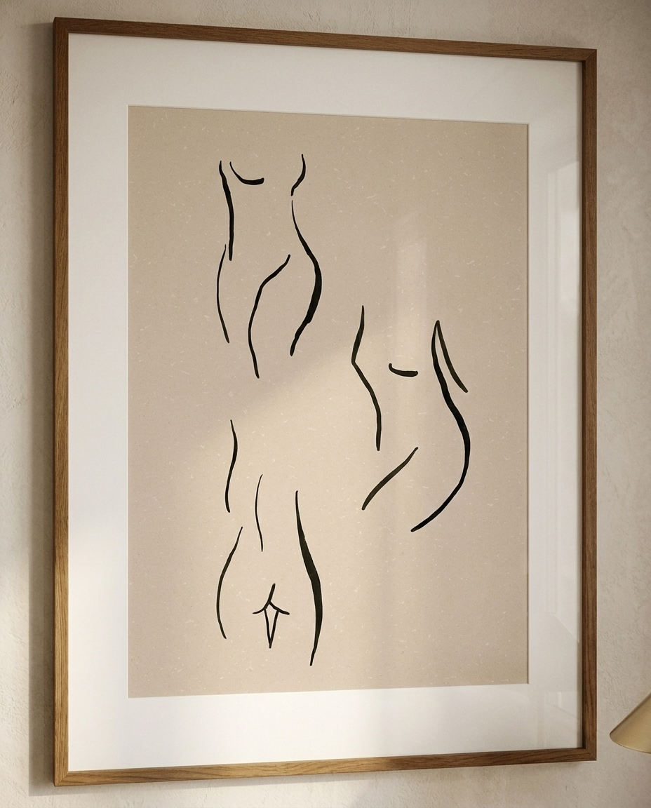 Body Language | Minimalist Female Line Art Print