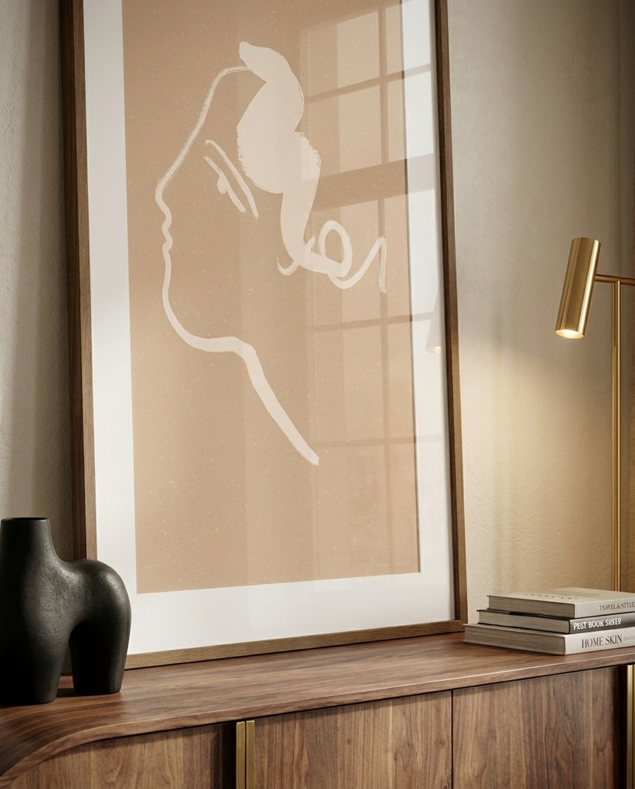 La Muse | Minimalist Female Portrait Art Print