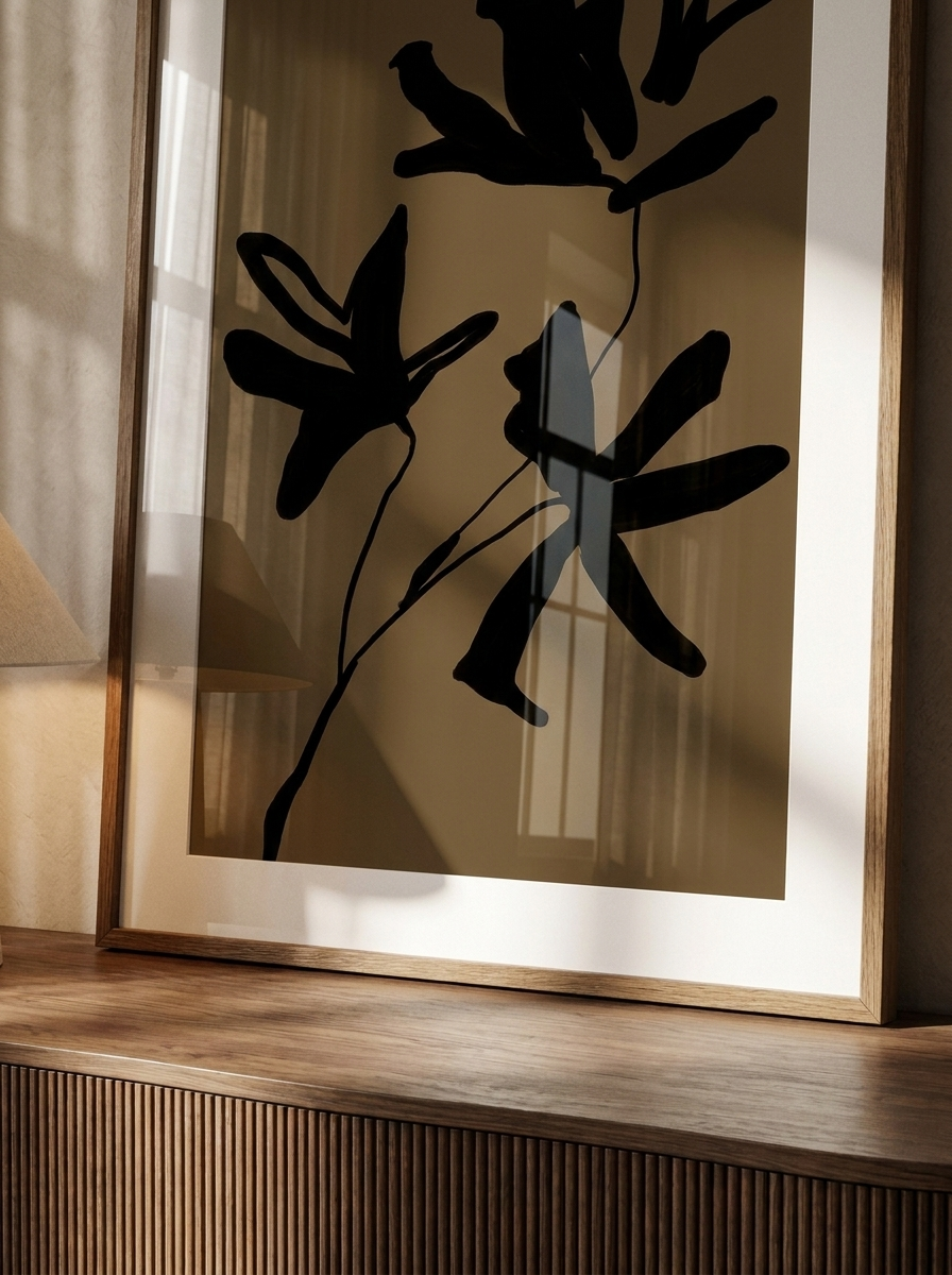 The Night Garden | Abstract Botanical Art Print