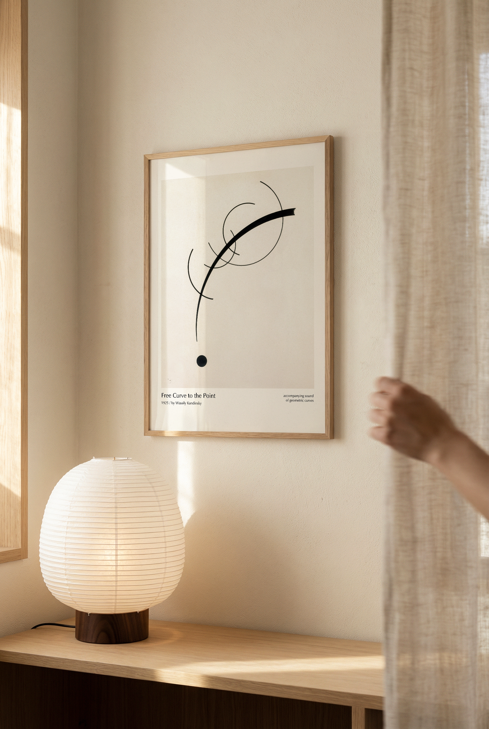 Free Curve to the Point by Wassily Kandinsky | Abstract Modern Art Print