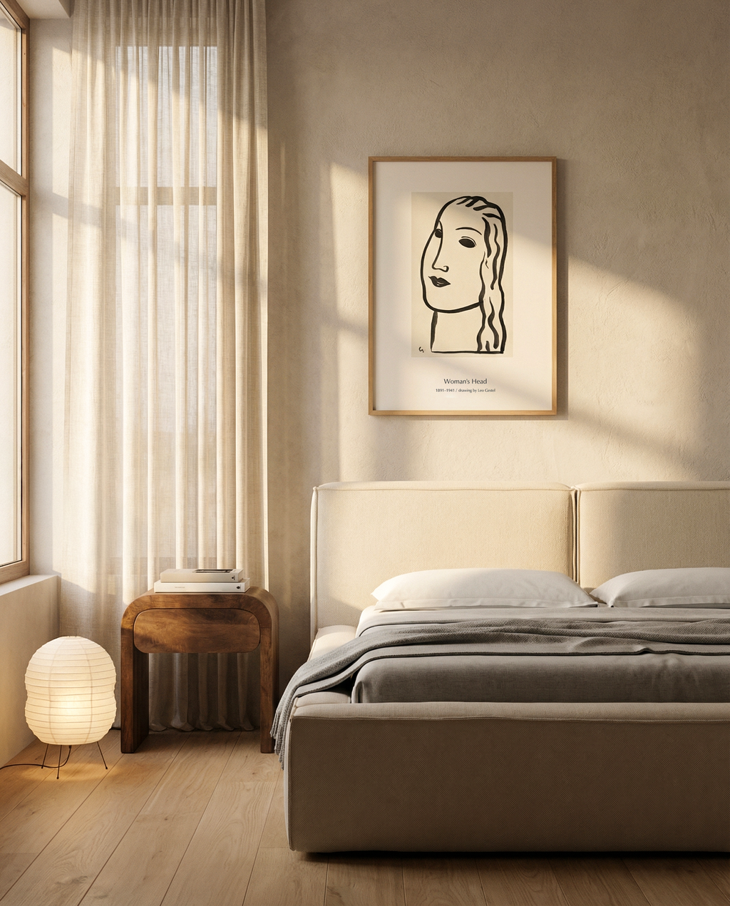 Woman’s Head | Minimalist Line Art Portrait Print