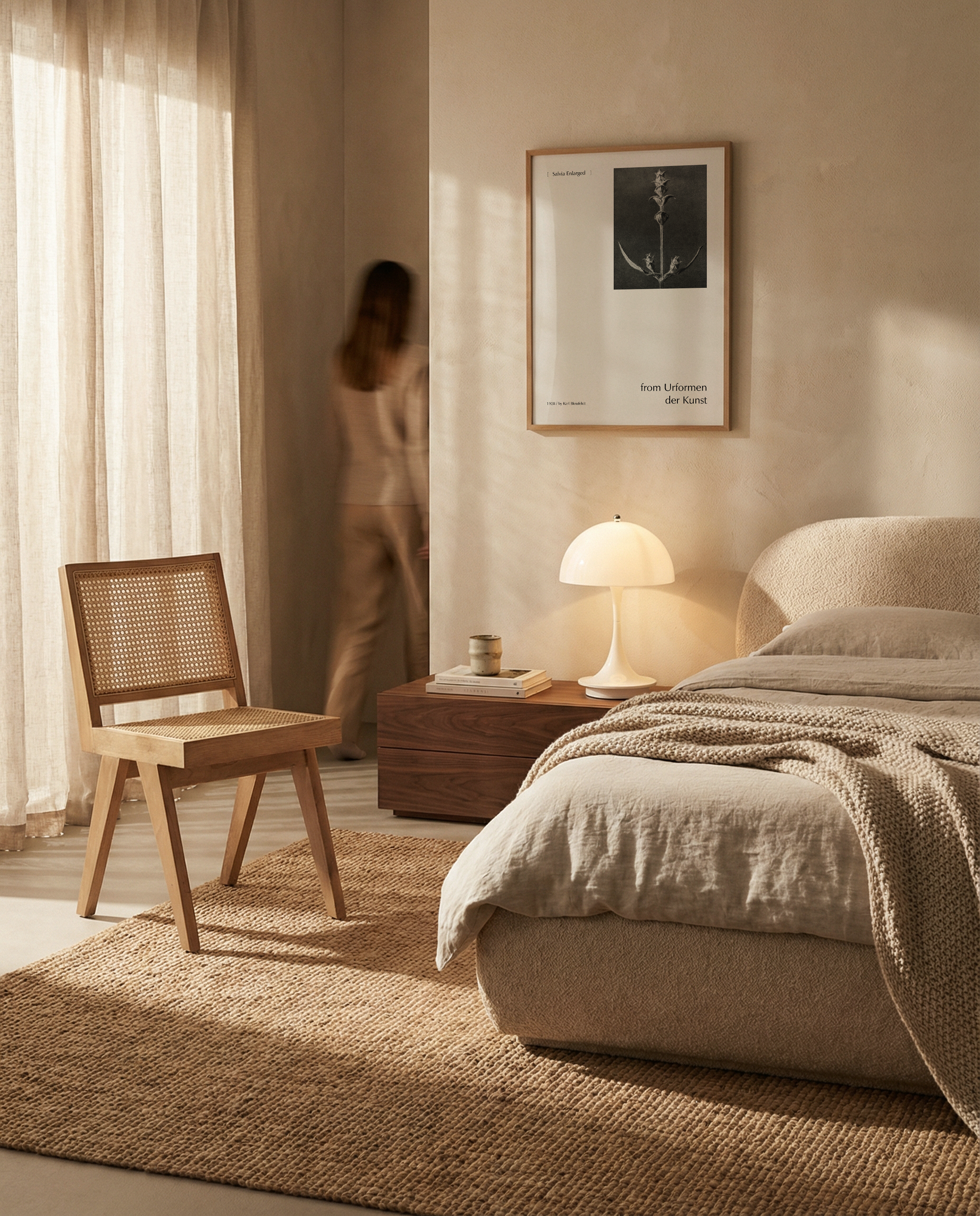 Salvia Enlarged by Karl Blossfeldt | Botanical Black and White Photography Minimalist Wall Art Print