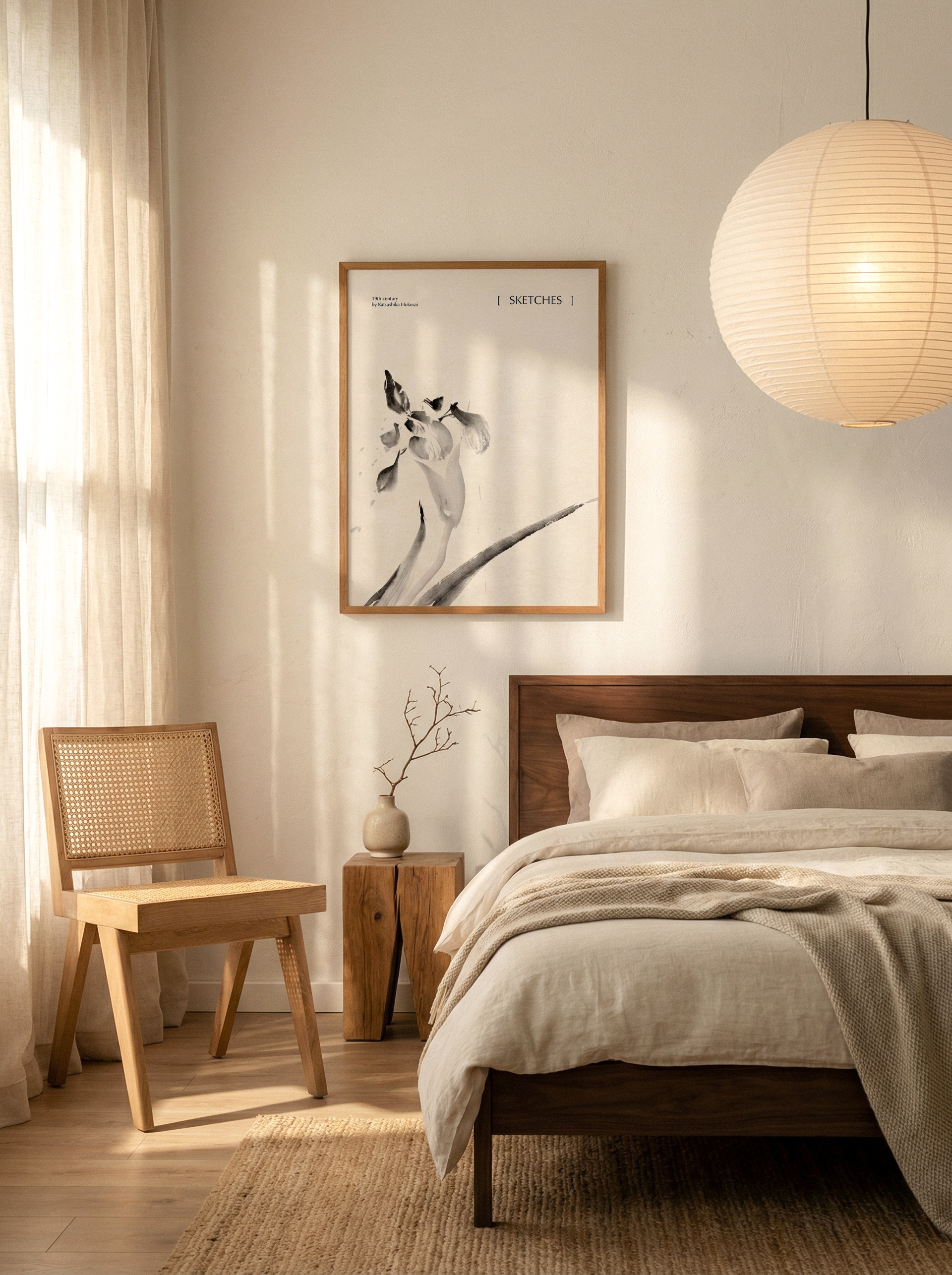 Flower Sketch | Japanese Ukiyo-e Study Art Print