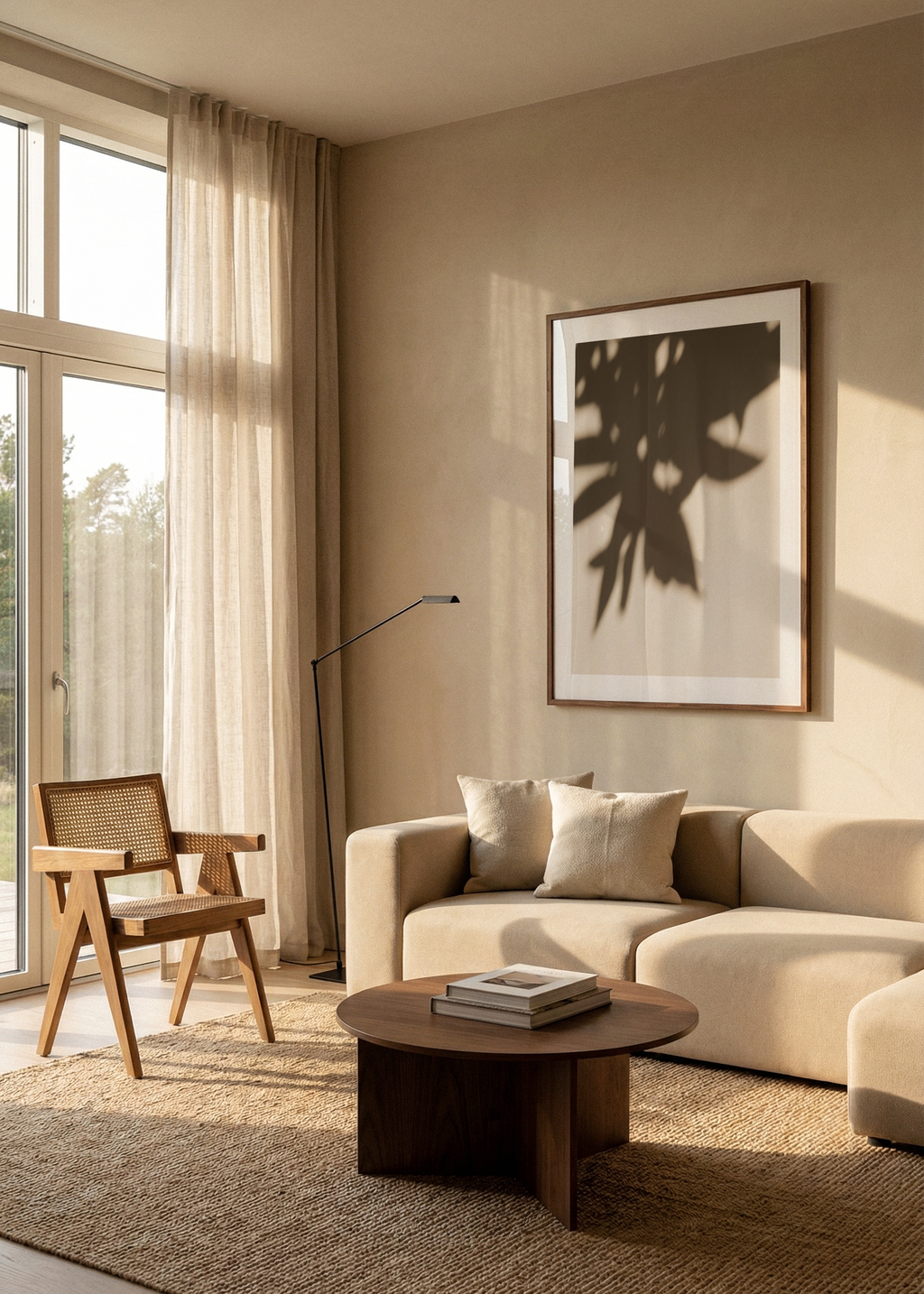 Warm Bloom | Shadows Minimalist Abstract Wall Art